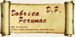 Dobrica Perunac vizit kartica